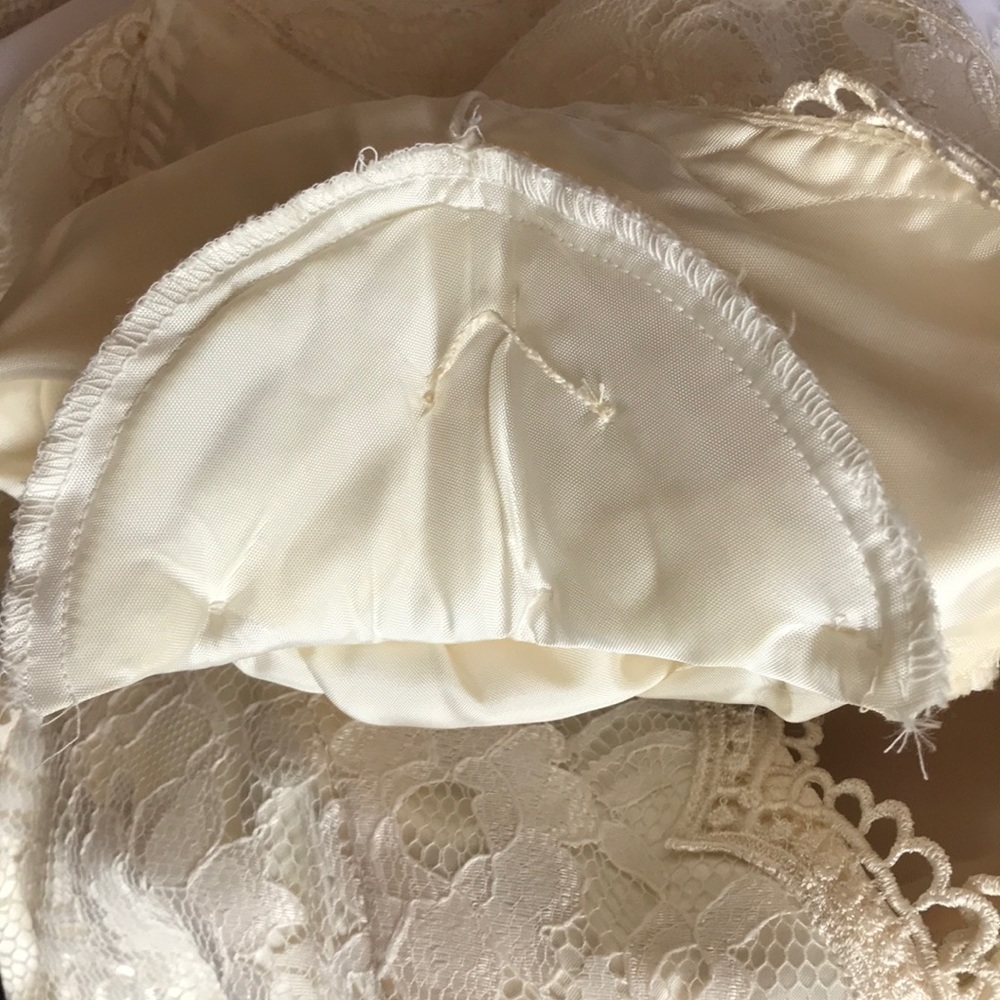 VINTAGE lace top Taffeta lined skirt dress - Picture 11 of 11